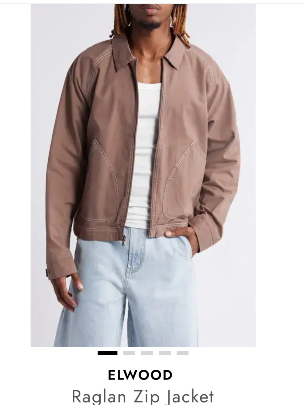 Elwood Men's Brown Lightweight Shirt Jacket with Yellow & Red Logo - Picture 6 of 6